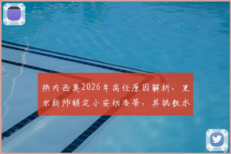 热内西奥2026年离任原因解析，里尔新帅锁定小安切洛蒂，其执教水平与候选人盘点